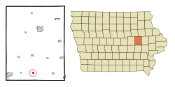 Location of Blairstown, Iowa