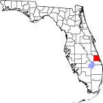A state map highlighting St. Lucie County in the southern part of the state. It is small in size.