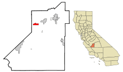 Location in Kings County and the U.S. state of California