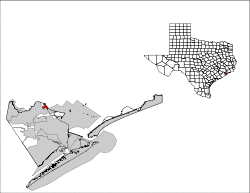 Location of Kemah, Texas
