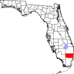 A state map highlighting Broward County in southern part of the state. It is medium in size and shaped like a rectangle.