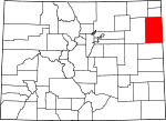 State map highlighting Yuma County