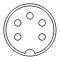 DIN 45322: five-pin, 60°, 240°
