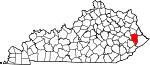 State map highlighting Floyd County