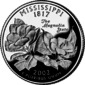 Mississippi quarter dollar coin