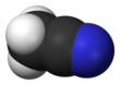 Spacefill model of acetonitrile