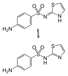 Sulfathiazole tautomerism.svg