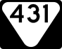State Route 431 marker
