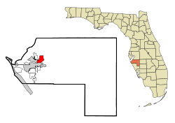 Location in Manatee County and the state of Florida