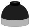Illustration of cylinder shoulder painted black for nitrogen