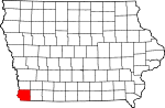 State map highlighting Fremont County