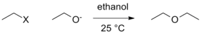 Ethyl halide ethoxide reaction.png