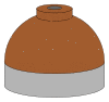 Illustration of cylinder shoulder painted brown for helium