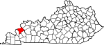 State map highlighting Crittenden County