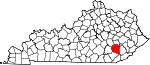 State map highlighting Clay County