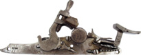 External view of a fired snaphance lock