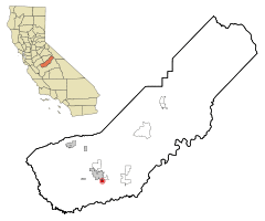 Location in Madera County and the state of California