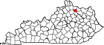 State map highlighting Robertson County