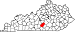 State map highlighting Adair County