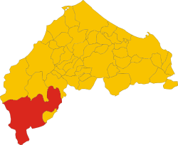 Fabriano within the Province of Ancona