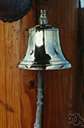 bell - a hollow device made of metal that makes a ringing sound when struck