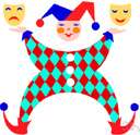 jester - a professional clown employed to entertain a king or nobleman in the Middle Ages
