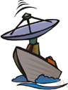 beam - broadcast over the airwaves, as in radio or television