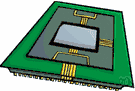 micro chip - electronic equipment consisting of a small crystal of a silicon semiconductor fabricated to carry out a number of electronic functions in an integrated circuit