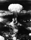 nuclear explosion - the explosion of an atomic bomb