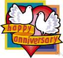wedding anniversary - the anniversary of the day on which you were married (or the celebration of it)