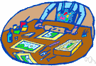 printmaking - artistic design and manufacture of prints as woodcuts or silkscreens