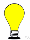 light bulb - electric lamp consisting of a transparent or translucent glass housing containing a wire filament (usually tungsten) that emits light when heated by electricity
