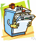 dishwasher - a machine for washing dishes