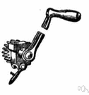 crank handle - crank used to start an engine