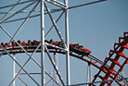 Big Dipper - elevated railway in an amusement park (usually with sharp curves and steep inclines)