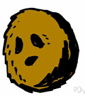coconut - large hard-shelled oval nut with a fibrous husk containing thick white meat surrounding a central cavity filled (when fresh) with fluid or milk