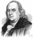 Benjamin Franklin - printer whose success as an author led him to take up politics