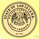 la - a state in southern United States on the Gulf of Mexico