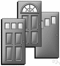 exterior door - a doorway that allows entrance to or exit from a building