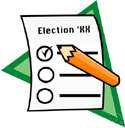ballot - a document listing the alternatives that is used in voting