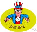 in arrears - in debt