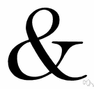 ampersand - a punctuation mark (&) used to represent conjunction (and)