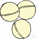 croquet ball - a wooden ball used in playing croquet