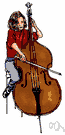gamba - viol that is the bass member of the viol family with approximately the range of the cello