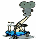 dolly - conveyance consisting of a wheeled support on which a camera can be mounted