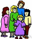 extended family - a family consisting of the nuclear family and their blood relatives