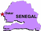 Republic of Senegal - a republic in northwestern Africa on the coast of the Atlantic