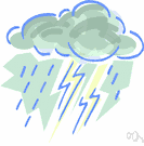 deluge - a heavy rain