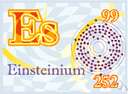 einsteinium - a radioactive transuranic element produced by bombarding plutonium with neutrons