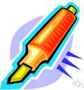 marker - a writing implement for making a mark